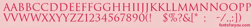 Romul Font – Red Fonts on Pink Background