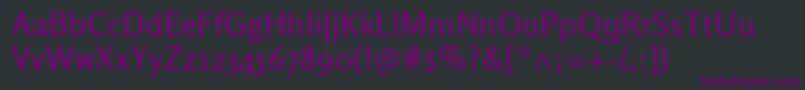 RosarioRegular Font – Purple Fonts on Black Background