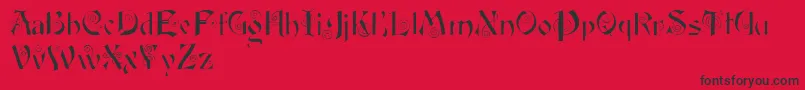Fairyscrolldisplay Font – Black Fonts on Red Background