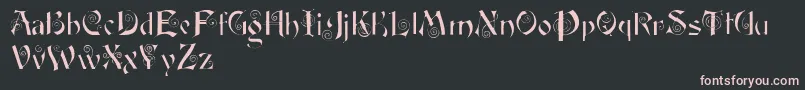 Fairyscrolldisplay Font – Pink Fonts on Black Background