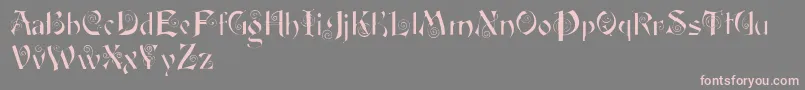 Fairyscrolldisplay Font – Pink Fonts on Gray Background