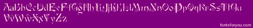 Fairyscrolldisplay Font – Pink Fonts on Purple Background