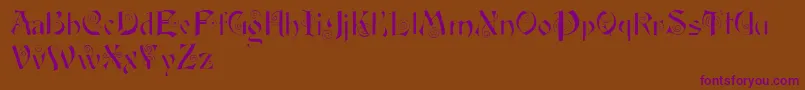 Fairyscrolldisplay Font – Purple Fonts on Brown Background