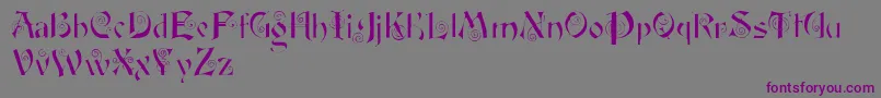 Fairyscrolldisplay-Schriftart – Violette Schriften auf grauem Hintergrund