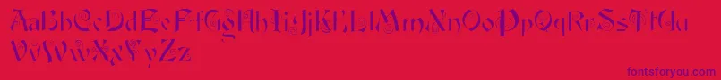 Fairyscrolldisplay Font – Purple Fonts on Red Background