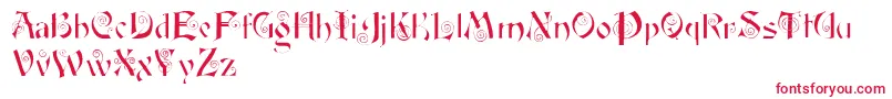 Fairyscrolldisplay Font – Red Fonts on White Background