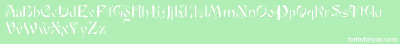 Fairyscrolldisplay Font – White Fonts on Green Background