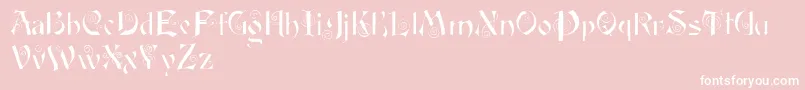 Fairyscrolldisplay Font – White Fonts on Pink Background