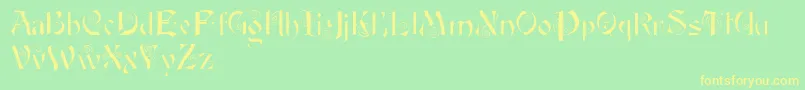 Fairyscrolldisplay Font – Yellow Fonts on Green Background
