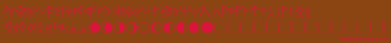 Moria Font – Red Fonts on Brown Background