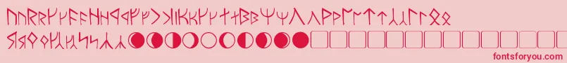 Moria Font – Red Fonts on Pink Background