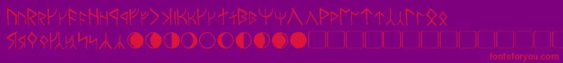 Moria Font – Red Fonts on Purple Background