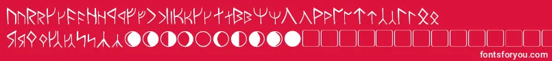 Moria Font – White Fonts on Red Background