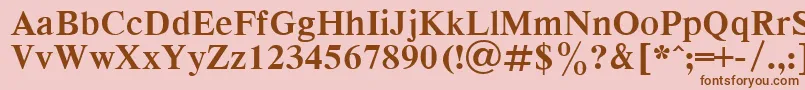 Czcionka RespectBold.001.001 – brązowe czcionki na różowym tle