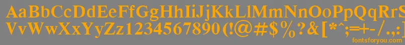 フォントRespectBold.001.001 – オレンジの文字は灰色の背景にあります。