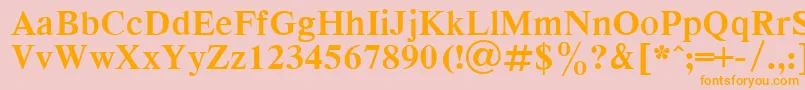 RespectBold.001.001 Font – Orange Fonts on Pink Background