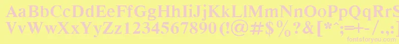 RespectBold.001.001 Font – Pink Fonts on Yellow Background