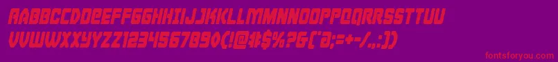 Cyborgroostercondital Font – Red Fonts on Purple Background