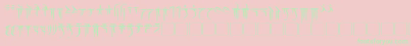 Iokharic Font – Green Fonts on Pink Background