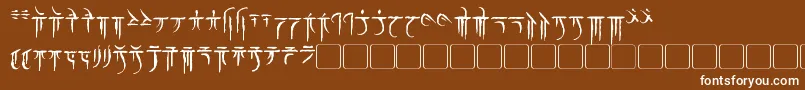 Iokharic Font – White Fonts on Brown Background