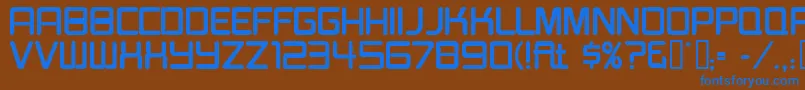 フォントBurgerjointneon – 茶色の背景に青い文字