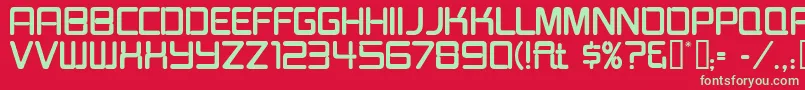 Burgerjointneon Font – Green Fonts on Red Background