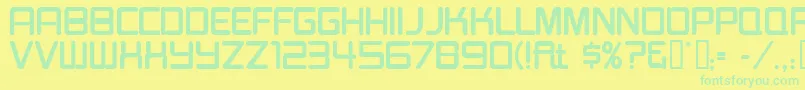 Czcionka Burgerjointneon – zielone czcionki na żółtym tle
