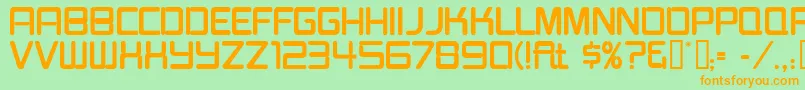 Burgerjointneon Font – Orange Fonts on Green Background