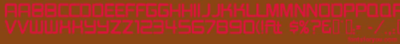 フォントBurgerjointneon – 赤い文字が茶色の背景にあります。