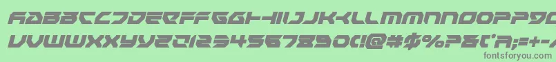 フォントRoyalsamuraicondital – 緑の背景に灰色の文字