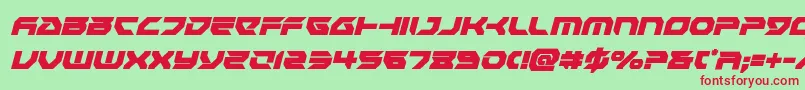 Шрифт Royalsamuraicondital – красные шрифты на зелёном фоне