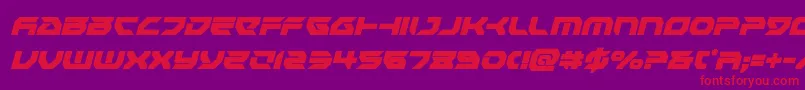 フォントRoyalsamuraicondital – 紫の背景に赤い文字