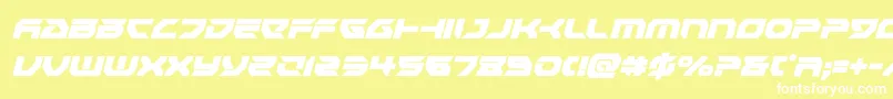 フォントRoyalsamuraicondital – 黄色い背景に白い文字