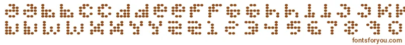 Propellerfuel-fontti – ruskeat fontit valkoisella taustalla
