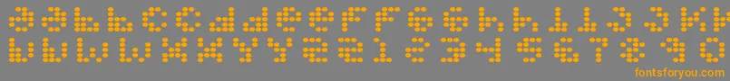 Propellerfuel-Schriftart – Orangefarbene Schriften auf grauem Hintergrund