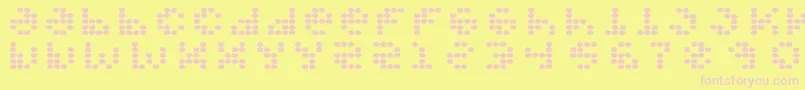 フォントPropellerfuel – ピンクのフォント、黄色の背景