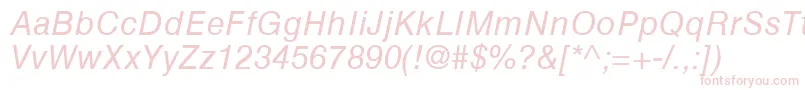HelveticaGreekInclined Font – Pink Fonts on White Background