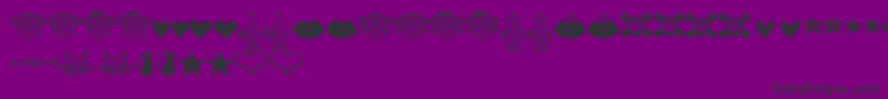 MfDings2 Font – Black Fonts on Purple Background