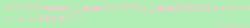 MfDings2 Font – Pink Fonts on Green Background