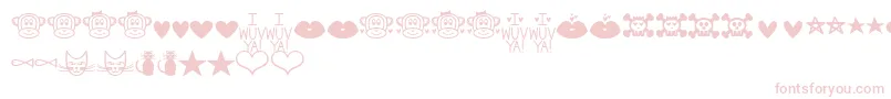 MfDings2 Font – Pink Fonts on White Background