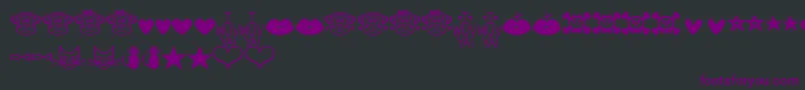 MfDings2 Font – Purple Fonts on Black Background