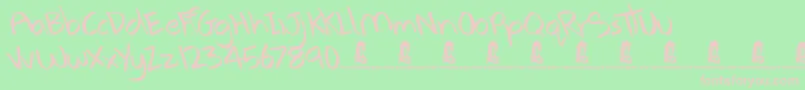 AnxietyManagement Font – Pink Fonts on Green Background