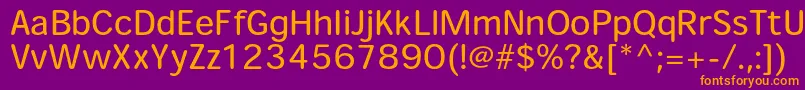HeiseimarugostdW4 Font – Orange Fonts on Purple Background