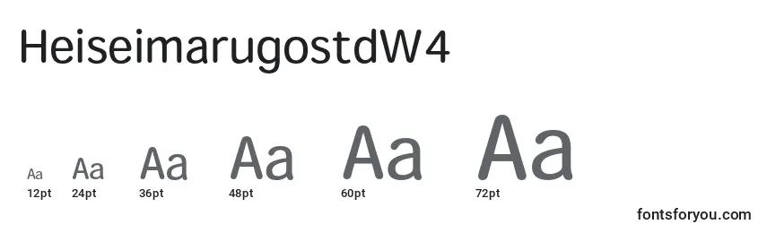 Размеры шрифта HeiseimarugostdW4