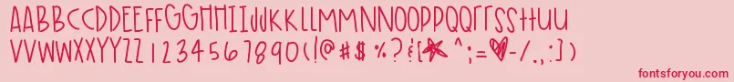 Timeflieswheninparis Font – Red Fonts on Pink Background