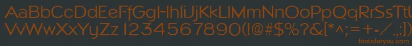 NapoliRegular Font – Brown Fonts on Black Background