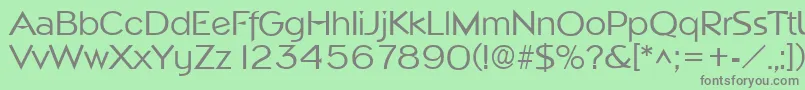 NapoliRegular Font – Gray Fonts on Green Background