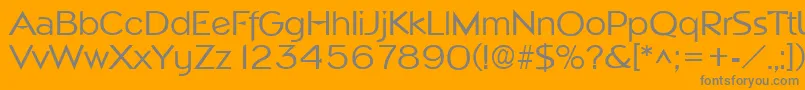 NapoliRegular Font – Gray Fonts on Orange Background