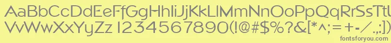NapoliRegular Font – Gray Fonts on Yellow Background
