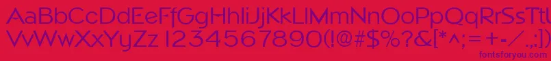 NapoliRegular Font – Purple Fonts on Red Background